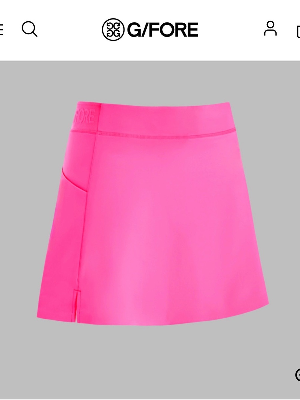 G/FORE Women’s Neon Pink Athletic Skirt - Picture 7 of 9